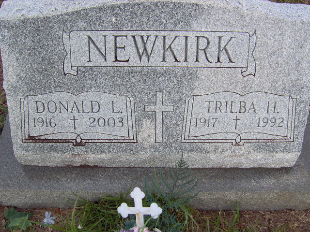 Headstone for Newkirk, Trilba H.